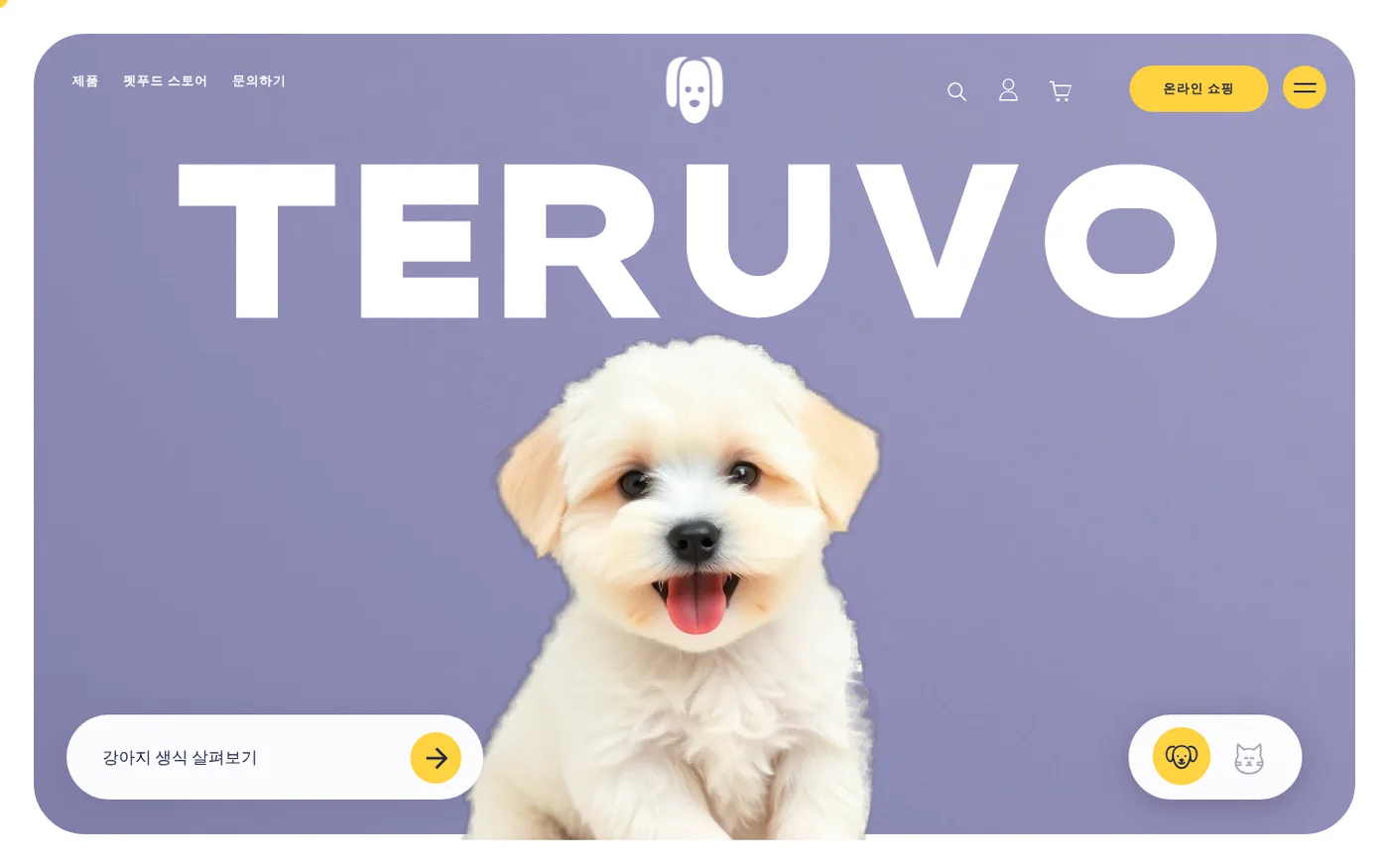 TERUVO 스킨의 메인 화면